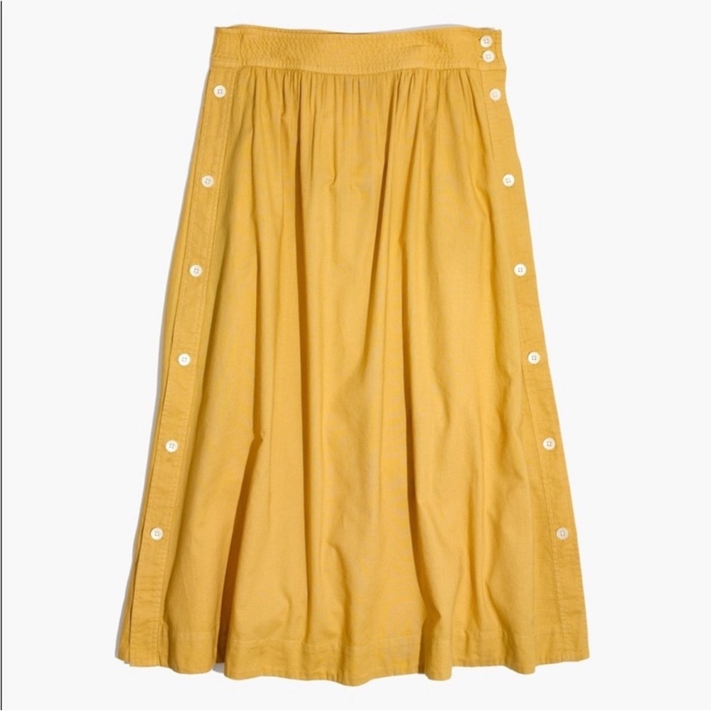 Madewell Side-Button Midi Skirt - Size 6